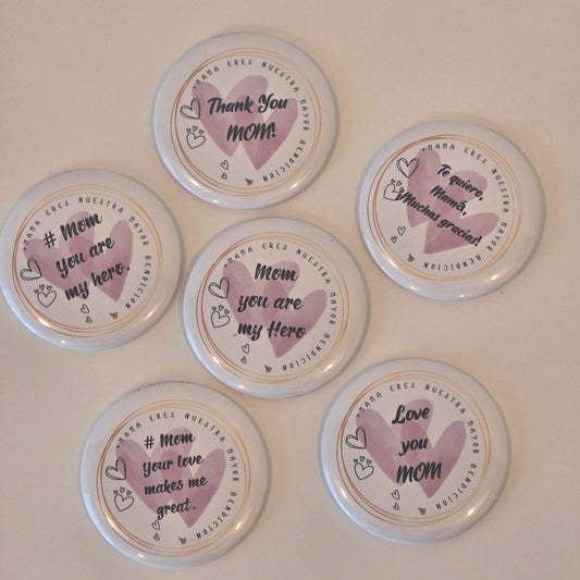 2.25" Round Custom Photo Button Magnets โ Set of 6 Personalized Magnets