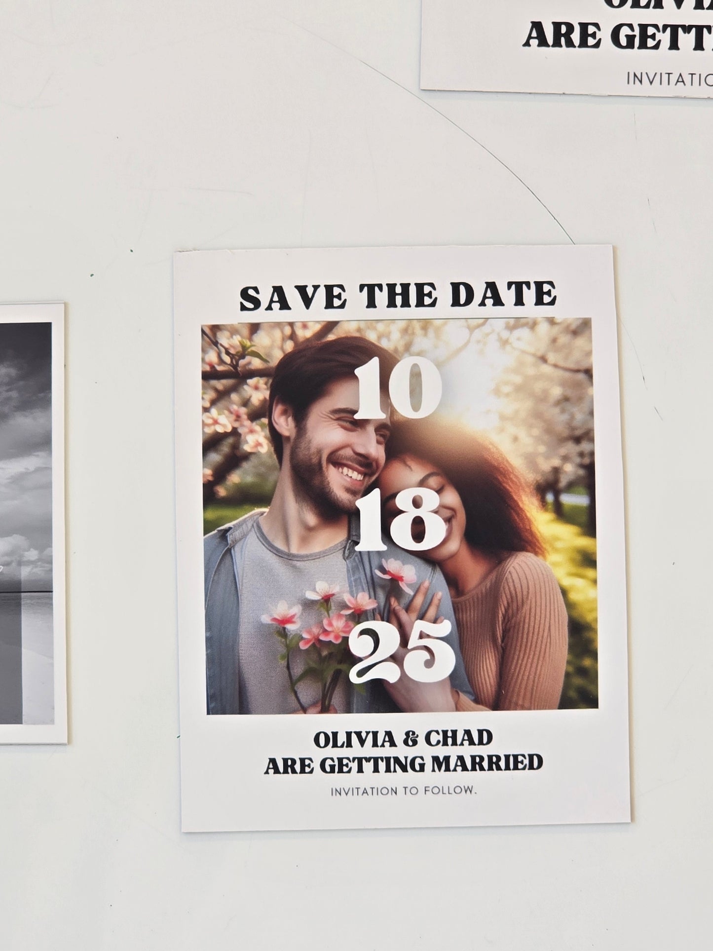 Custom Save the Date Photo Magnets — Personalized Wedding Announcement