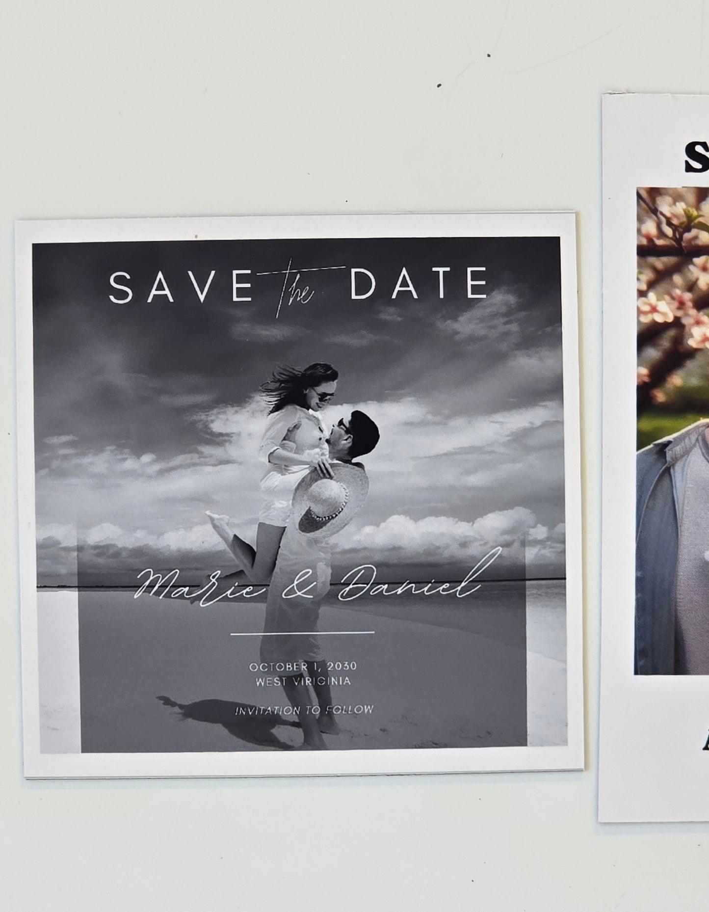 Custom Save the Date Photo Magnets — Personalized Wedding Announcement