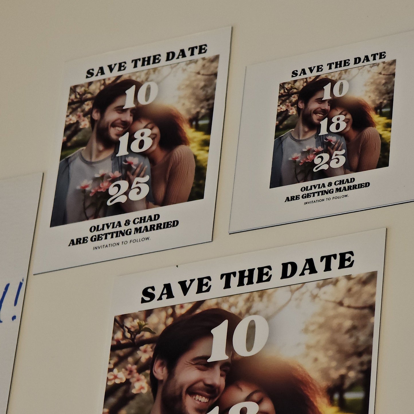 Custom Save the Date Photo Magnets — Personalized Wedding Announcement