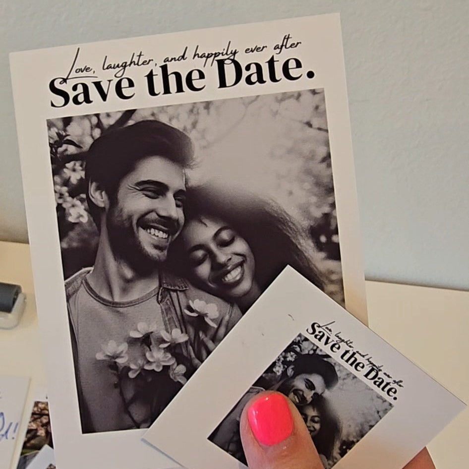 Custom Save the Date Photo Magnets — Personalized Wedding Announcement