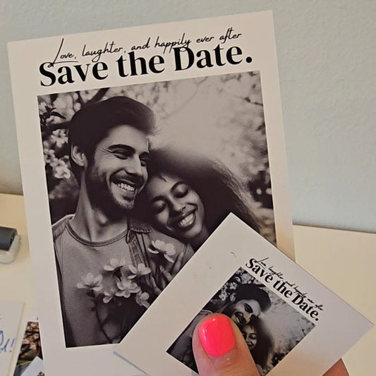Custom Save the Date Photo Magnets — Personalized Wedding Announcement