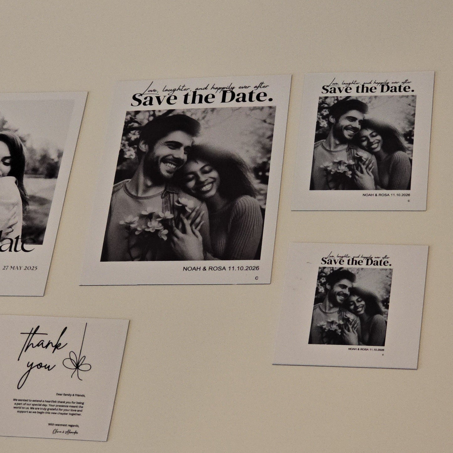 Custom Save the Date Photo Magnets — Personalized Wedding Announcement