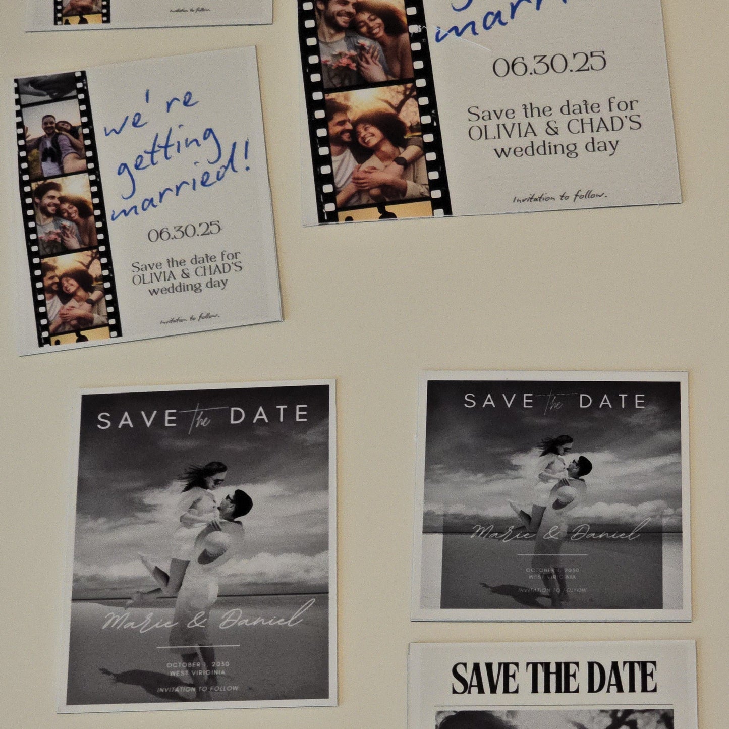 Custom Save the Date Photo Magnets — Personalized Wedding Announcement