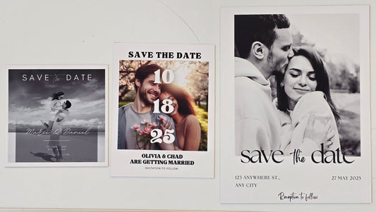 Custom Save the Date Photo Magnets — Personalized Wedding Announcement