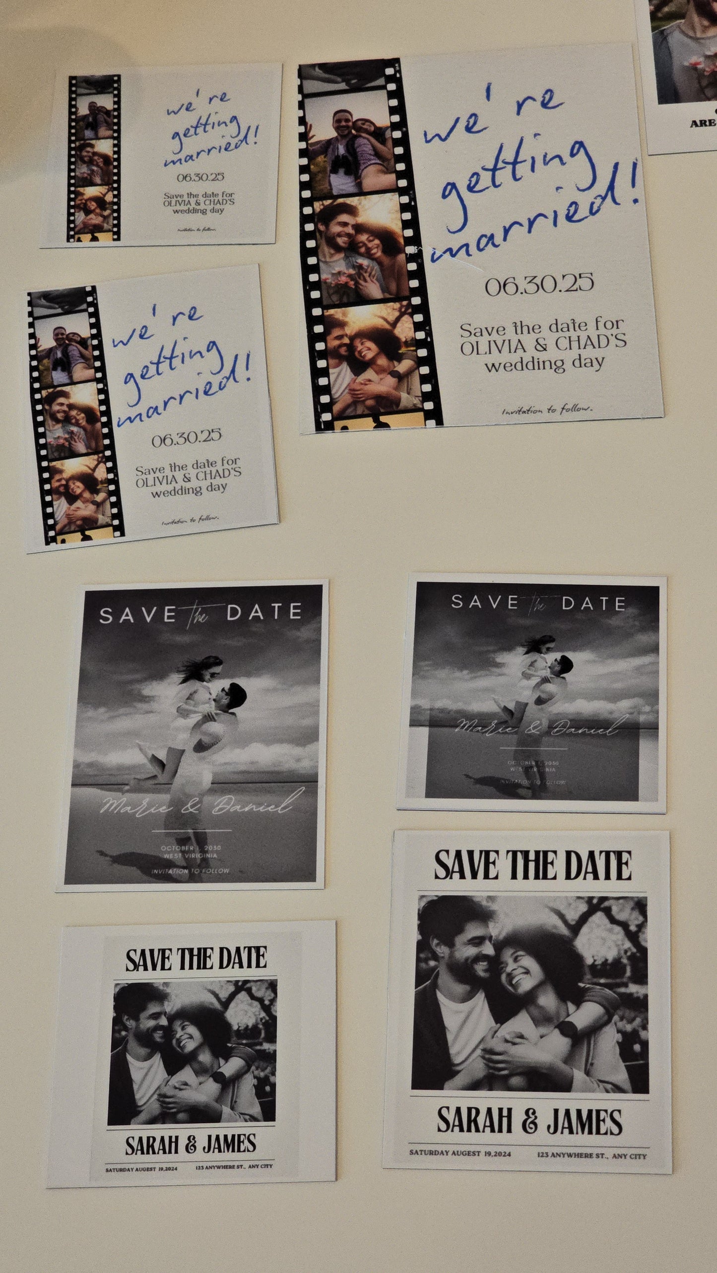 Custom Save the Date Photo Magnets — Personalized Wedding Announcement